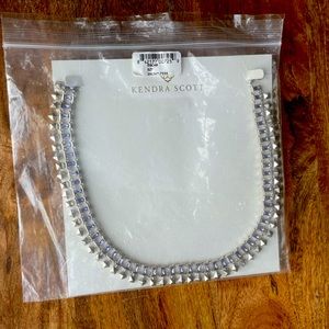 Kendra Scott Oscar Choker Necklace / Collar necklace in crystal silver lilac